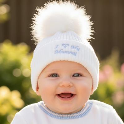 NT0503-0470 "I Love My Mummy" Pom Pom Hat (0-6 months)