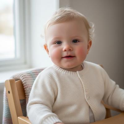 NT10-1000W24 White Knit Cardigan (9-24 months)