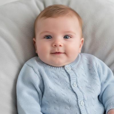 NT10-1001-S Sky Cable Knit Cardigan (NB-9 months)