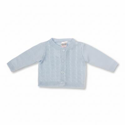 NT10-1001S  Sky Cable Knit Cardigan  (NB-9 months)