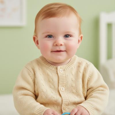 NT10-1001T Taupe Cable Knit Cardigan (NB-9 months)