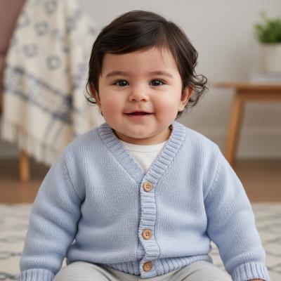 NT10-1002S24 Sky Knit V-Neck Cardigan (9-24 months)