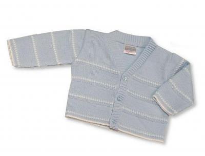 NT10-577-S  Sky Stripe Cardigan  (Newborn - 9m)
