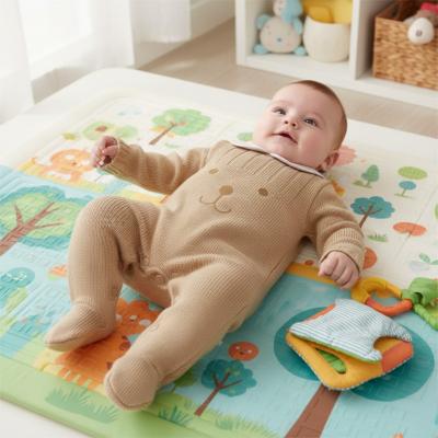 NT10-828-T Knitted "Teddy" Romper (Nb-9 months)
