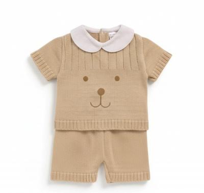 NT10-829T  Knitted "Teddy" Shorts Set  (Nb-9 months)
