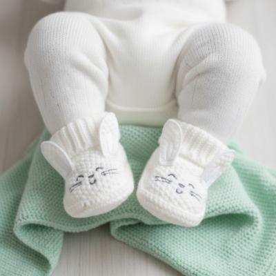 NT116-839W  "Bunny" Knit Booties 