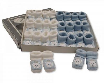 Nursery Time BSS-116-352 5035320163529 NT116-352-S "Prince Teddy" Booties