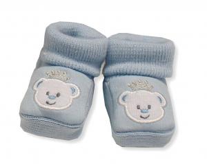 Nursery Time BSS-116-352 5035320163529 NT116-352-S "Prince Teddy" Booties