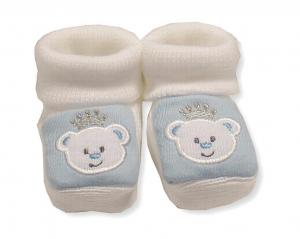 Nursery Time BSS-116-352 5035320163529 NT116-352-S "Prince Teddy" Booties