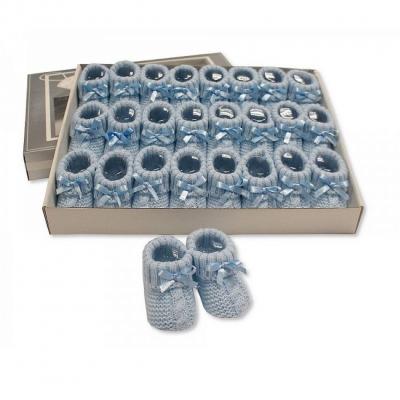 Nursery Time BSS-116-354S 5035320166544 NT116-354-S Sky Cable Knit Booties