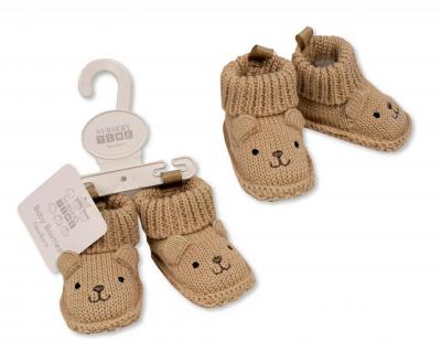 Nursery Time BSS-116-835 5035320116358 NT116-835T "Teddy" Knit Booties