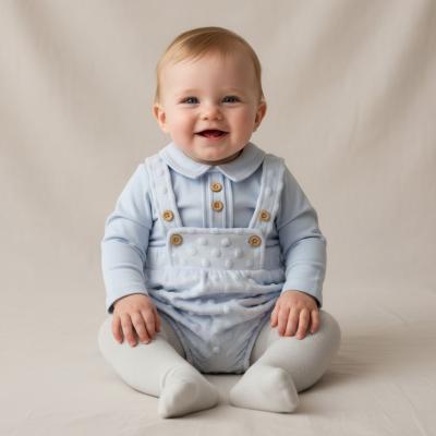 NT2020-2611-S Lined Short Dungaree & Top (NB-9 months)