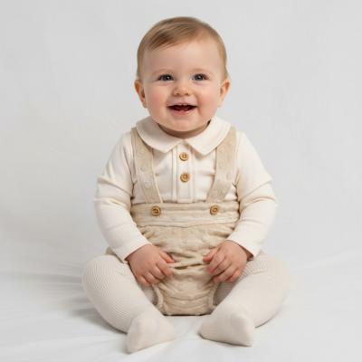 NT2020-2616T Lined Short Dungaree & Top (NB-9 months)