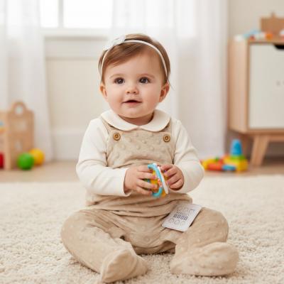 NT2020-2618-T  Bubble/Popcorn Dungaree Set  (NB-9 months)