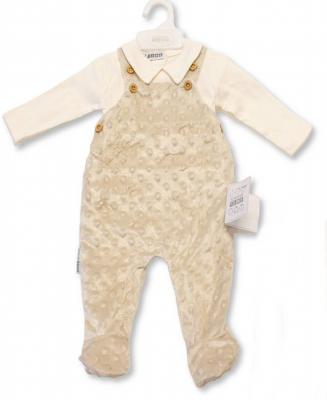 NT2020-2618T Bubble/Popcorn Dungaree Set (NB-9 months)