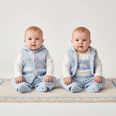 NT2020-2669 Quilted Prince Gilet, trousers & Top (NB-6 months)
