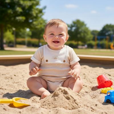 NT2120-6192T  Striped "Sunrise" Jam Pants Set  (0-6 months)