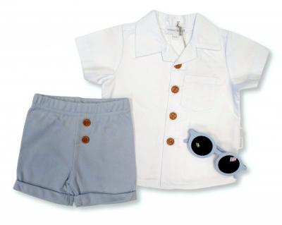 NT2120-6345B  Striped Shorts  with Glasses  ( Nb-9 months)