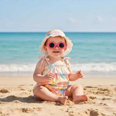 NT2120-6351P   "Flowers" Romper Set  (0-9 months)