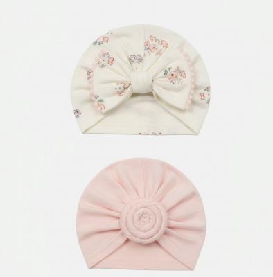 NT25-1019PW  2 Pack Turban Hat  (0-6 months)