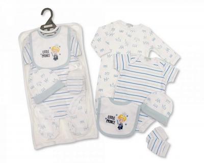 Nursery Time GP-25-1071 503532051072 9 NT25-1072 "Little Prince" 5 Piece Layette Set (NB-6m)