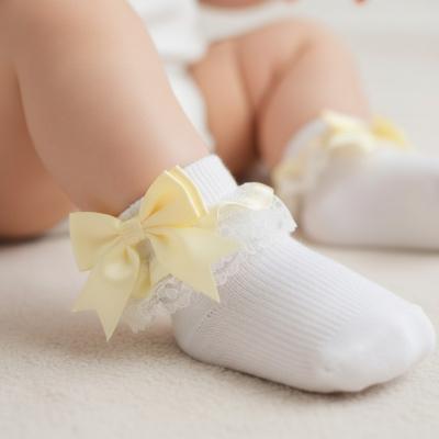 NT61-2220-L Lemon Yellow Lace Sock (0-18 months)
