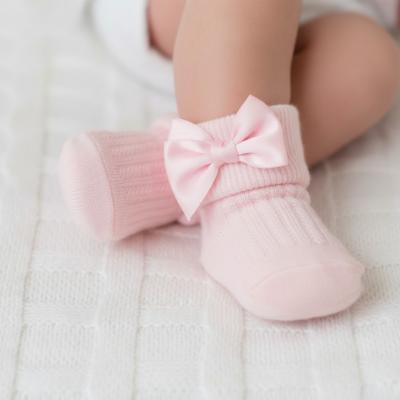 NT61-2223P-NB Pink Bow Socks (Newborn)