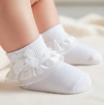 NT61-2250 White Ribbon Lace Sock (0-18 months)