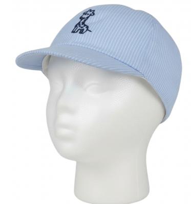 PB0373-1 Woven stripe soft peak camp (New born - 3 months)