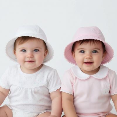 PB0388PW  Scallop Edge Hat  (0-6 months)