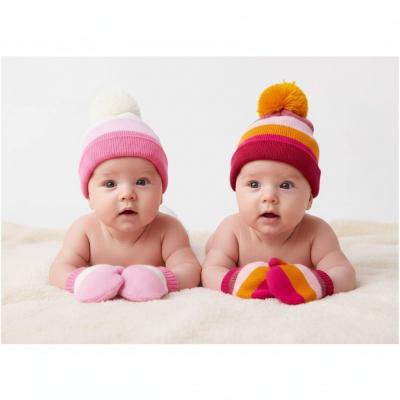PB6233A  Hat and Mitten set  ( 0-6 months)
