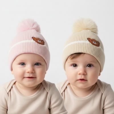 PB6253-CP  Pom Pom Teddy Hat  (3-12 months)