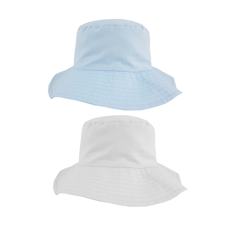 Pesci Kids KIDS/0249 5055185835980 PK0249 Wide Brim Hat White and Sky (0-12 months)