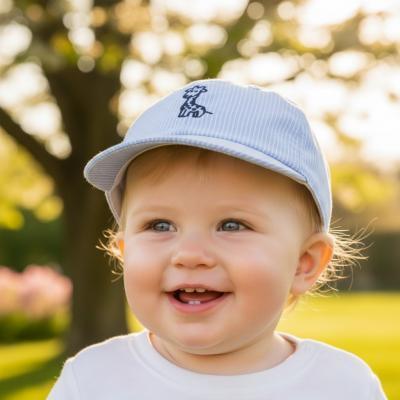 PK0373S-2  Woven stripe soft peak camp (3-12 months)