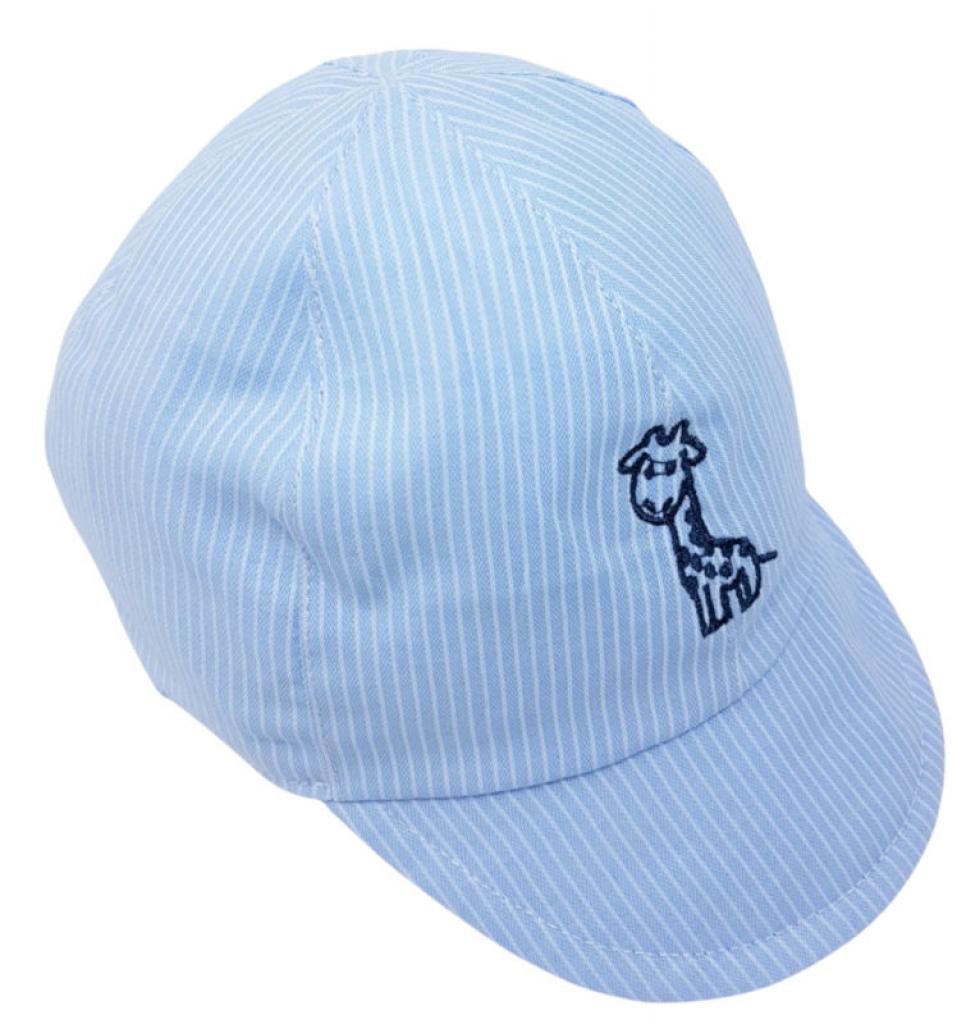 Pesci Baby KIDS/0373-1 * PB0373-1 Woven stripe soft peak camp(New born - 3 months)