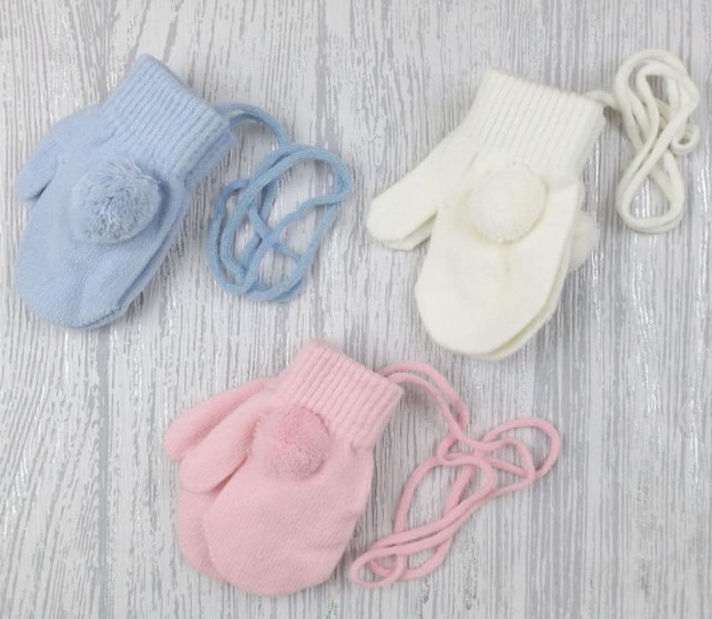 Pesci Baby  5055185825912 PB6145-9 Connected Pom Mitts (Baby)
