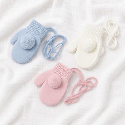 PK6145-13A  Connected Pom Mitts  (Infant)
