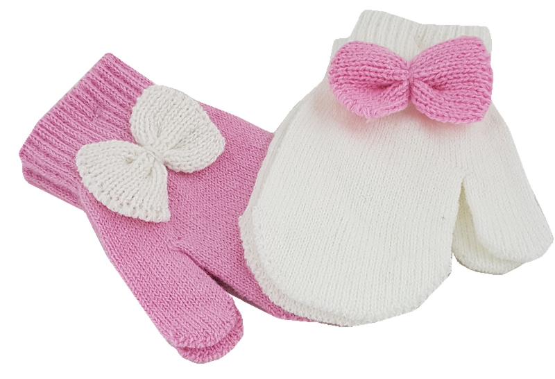 Pesci Kids   PK6174-13 Bow Mittens (Infant)