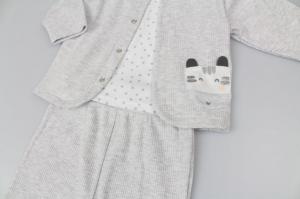 Pure & Soft TST/E13309 * PSE13309 Zebra Ribbed Three Piece ( 0-6 months)