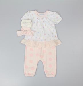 Pure & Soft JOG/E13321 * PSE13321p Pointelle Set "Floral" (0-6 months)