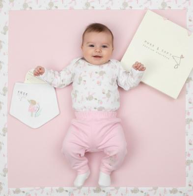 PSM14351 Top, Trousers, Bib & Socks " Bunny" ( 0-6 months)