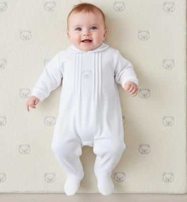 PX0059_AIO-W White "Bear" Velour All In One (NB-6 months)