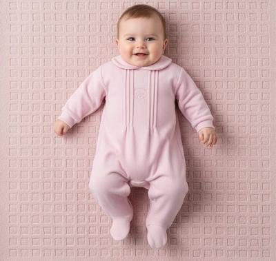 PX0059_AIO-P Pink "Bear" Velour All In One (NB-6 months)
