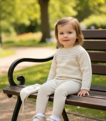 PX0097BIS  Cara Biscuit Knitted 3 Piece Set  (9-24 months)