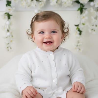PX0208-WA White Miranda Cardigan (NB-3 months)
