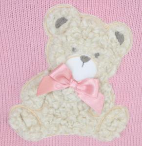 Pex B372014 * PX0726-DP-A Dusky Pink "Bear" Dungaree Set (Nb-9 months)