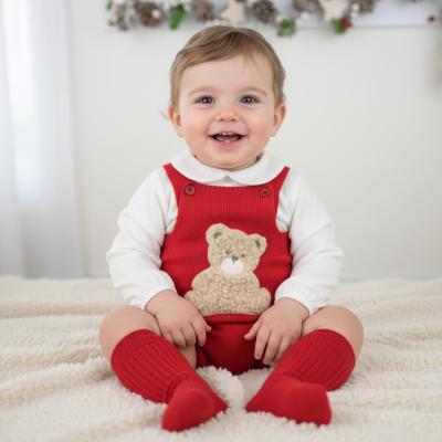 PX0725-RB Red "Bear" Dungaree Set (9-24 months)