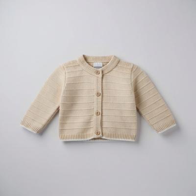 PX0734-N-B  Natural Daniel Cardigan  (9-24 months)