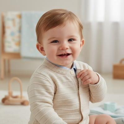 PX0734-N-B  Natural Daniel Cardigan  (9-24 months)