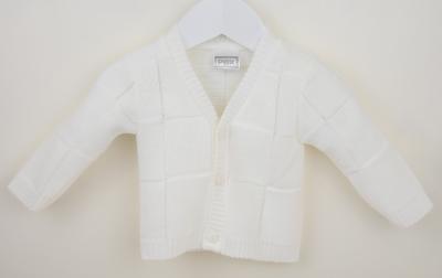 Pex  * PX0741-W-A White Lucas Cardigan (0-9 months)